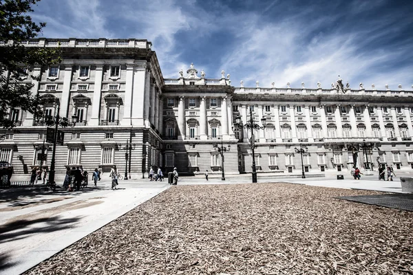 Madridi királyi palota. Palacio de oriente, madrid landmark, Spanyolország. — Stock Fotó