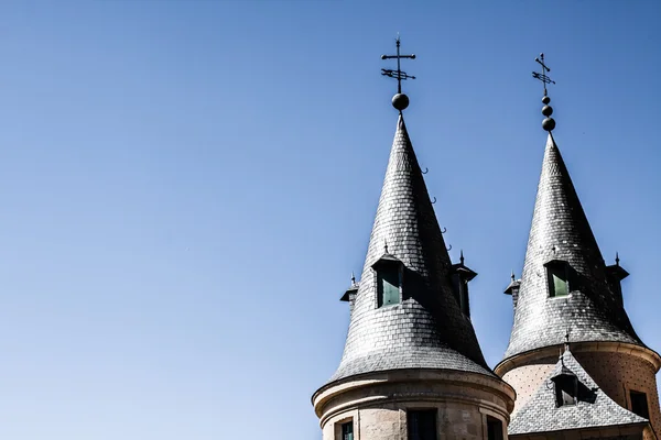 O famoso Alcazar de Segóvia, Castela e Leão, Espanha — Fotografia de Stock