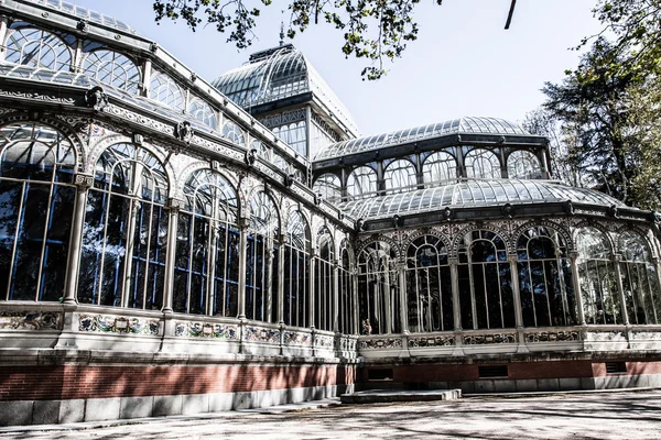 Μαδρίτη palacio de cristal στοΙσπανία retiro πάρκο γυαλί κρύσταλλο palace — Φωτογραφία Αρχείου