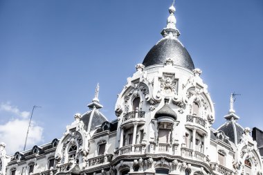 madrid, İspanya, beyaz bina cephe