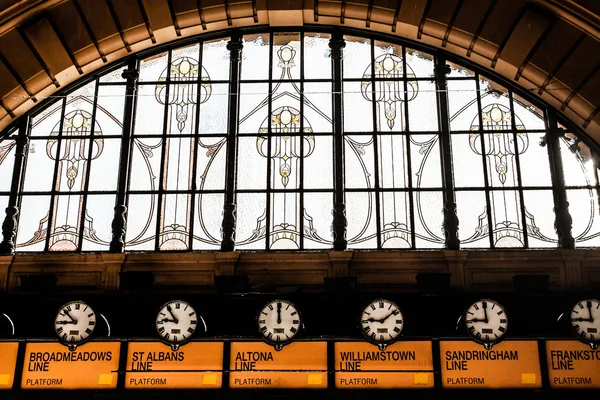 Flinders Street Station La entrada a Flinders Street Station. Australia, Melbourne . —  Fotos de Stock