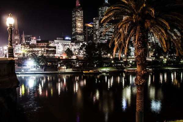 Melbourne, gece — Stok fotoğraf