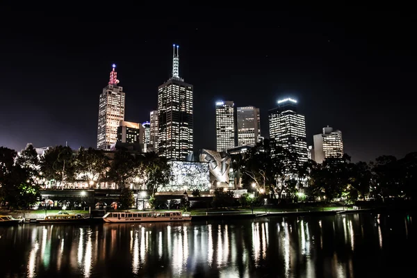 Melbourne por la noche — Foto de Stock