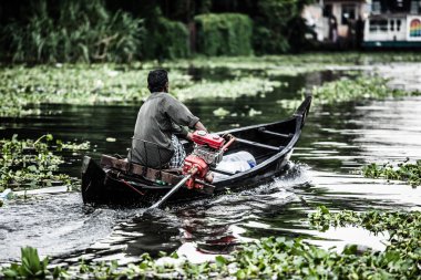 avuç içi alappuzha, kerala, Hindistan yakın önemsizden ev Tekne