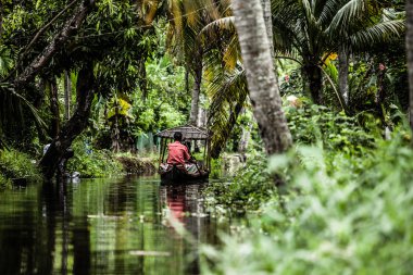 avuç içi alappuzha, kerala, Hindistan yakın önemsizden ev Tekne