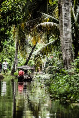 avuç içi alappuzha, kerala, Hindistan yakın önemsizden ev Tekne