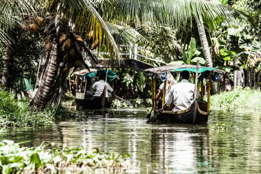 avuç içi alappuzha, kerala, Hindistan yakın önemsizden ev Tekne