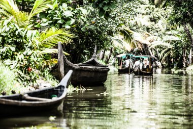 avuç içi alappuzha, kerala, Hindistan yakın önemsizden ev Tekne