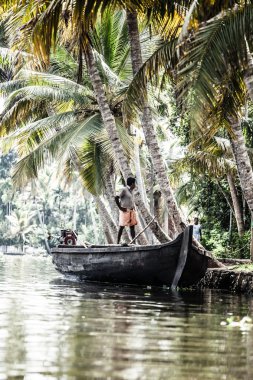 avuç içi alappuzha, kerala, Hindistan yakın önemsizden ev Tekne