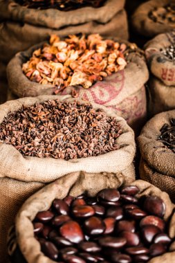 baharatlar ve otlar Hindistan Market poşetleri