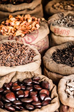 baharatlar ve otlar Hindistan Market poşetleri