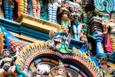 meenakshi Tapınağı - madurai, Hindistan en büyük ve en eski Tapınağı ayrıntılarını.