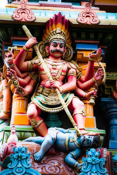 Details van meenakshi tempel - een van de grootste en oudste tempel in madurai, india. — Stockfoto