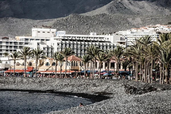 Popular canarian resort Playa de Las Americas, Tenerife, Spain — Stock Photo, Image