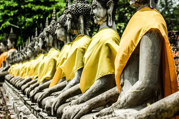 Mahvolmuş Eski Ayutthaya Tapınağı, Tayland, — Stok fotoğraf