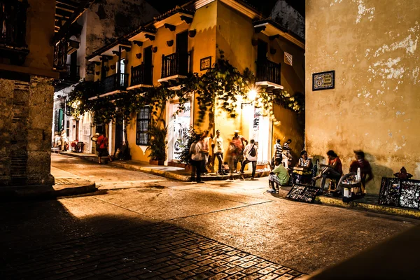 Cartagena de Indias de noche, Colombia — Foto de Stock