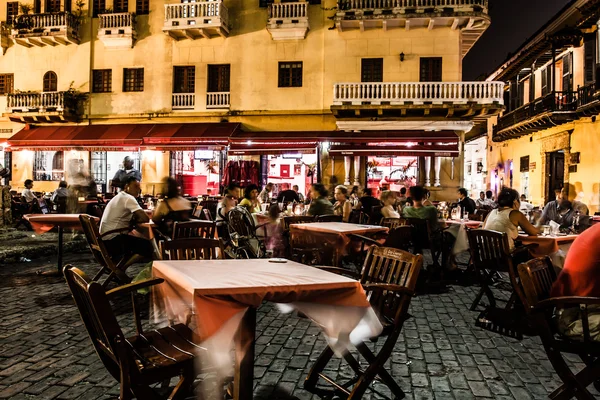 Cartagena de indias på natten, colombia — Stockfoto