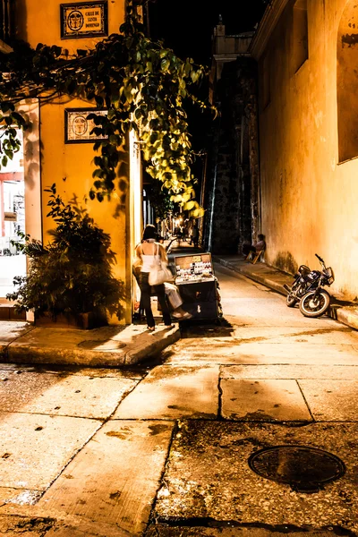 Cartagena de indias's nachts, colombia — Stockfoto