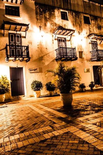Cartagena de Indias de noche, Colombia — Foto de Stock