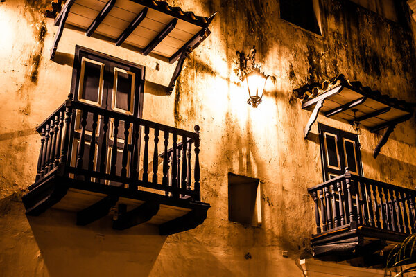 Cartagena de Indias at night, Colombia