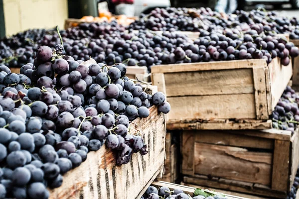 Close up van druiven op de markt staan in Chili — Stockfoto