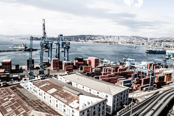 Vista panorámica de Valparaíso, Chile, Patrimonio de la Humanidad por la UNESCO . — Foto de Stock