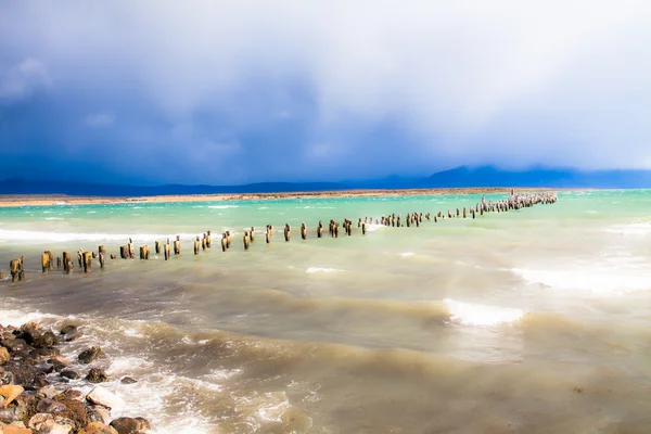 Lago azul na Patagônia Chile — Fotografia de Stock