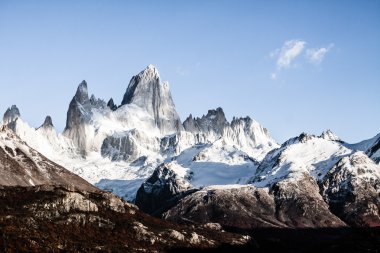 doğa manzarası ile mt. fitz roy los glaciares Milli Parkı, patagonia, Arjantin