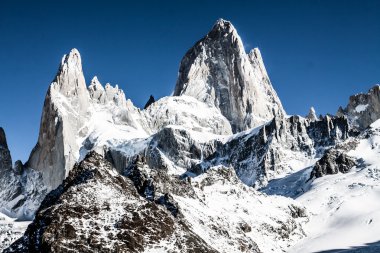 doğa manzarası ile mt. fitz roy los glaciares Milli Parkı, patagonia, Arjantin