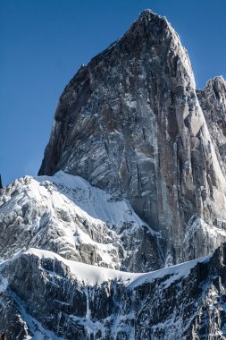 doğa manzarası ile mt. fitz roy los glaciares Milli Parkı, patagonia, Arjantin