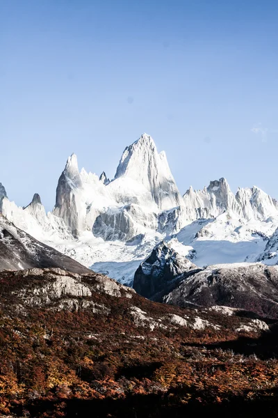Paisagem natural com Mt. Fitz Roy no Parque Nacional Los Glaciares, Patagônia, Argentina — Fotografia de Stock