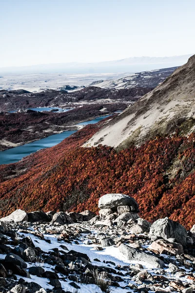 Naturlandschaft mit mt. fitz roy im los glaciares nationalpark, patagonien, argentinien — Stockfoto