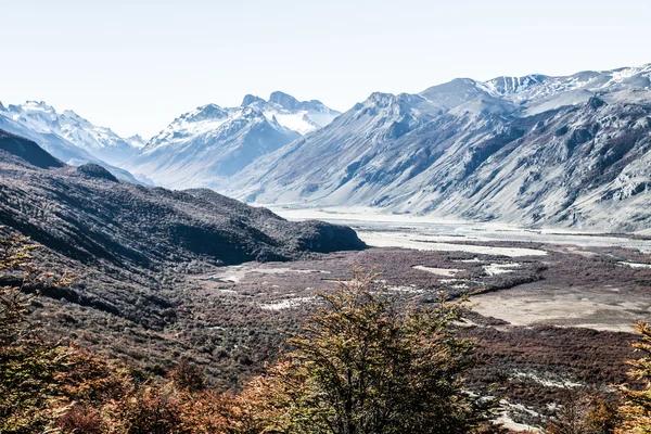 Přírodní krajina s mt. fitz roy v los glaciares national park, Patagonie, argentina — Stock fotografie