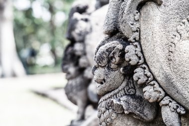 Borobudur Tapınağı'nda gündoğumu. Yogyakarta, java, Endonezya.