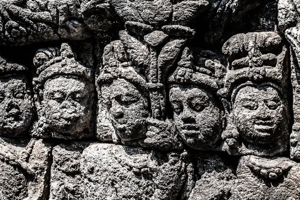 Chrám Borobudur za úsvitu. Yogyakarta Jáva. — Stock fotografie