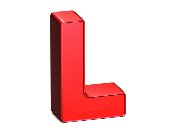 3D kolekcji błyszczące czerwone litery na białym tle — Zdjęcie stockowe