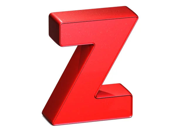 Collection de lettres 3D rouge brillant sur fond blanc — Photo