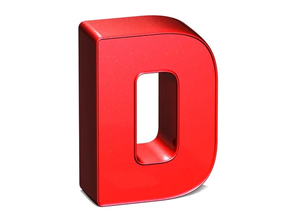 Beyaz arka plan üzerinde 3D parlak kırmızı mektup koleksiyonu — Stok fotoğraf