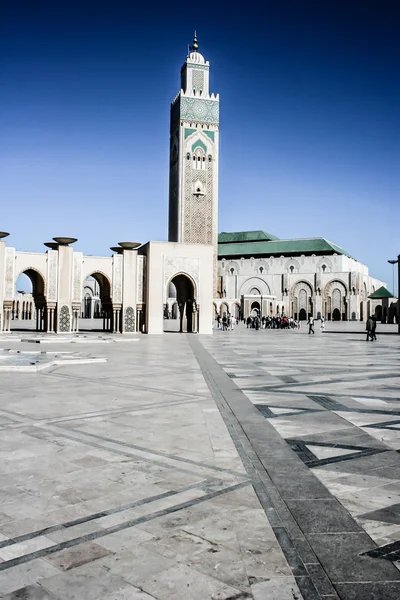 El Hassan II. mezquitas en Casablanca, Marruecos — Foto de Stock