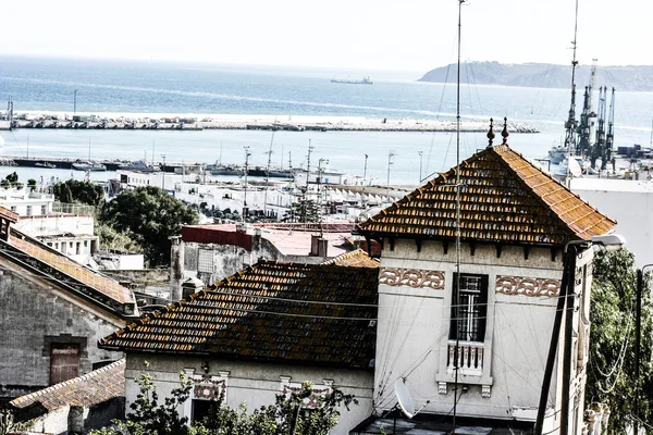 Tangier port view. City located northern of Morocco — Stock Photo, Image