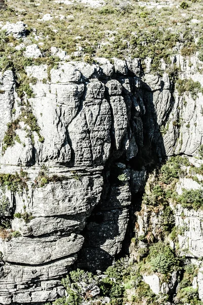 Blick auf Tafelberg mit Stadt (Kapstadt, Südafrika) — Stockfoto