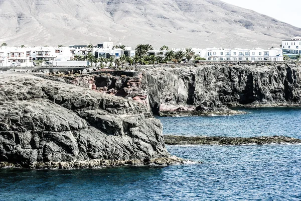 Playa de Papagayo (пляж Папуа) на Лансароте, Канарські острови, Іспанія — стокове фото