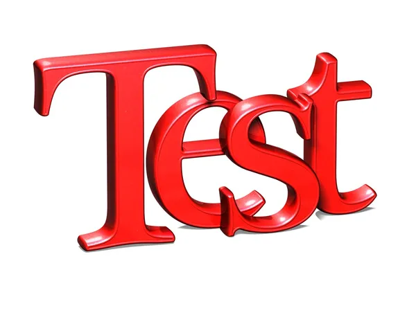 3D Word Test on white background — Stock Photo, Image