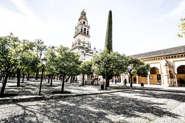 Torre do sino da catedral de Mezquita (Mesquita), Córdoba, província de Córdoba, Andaluzia, Espanha, Europa Ocidental . — Fotografia de Stock