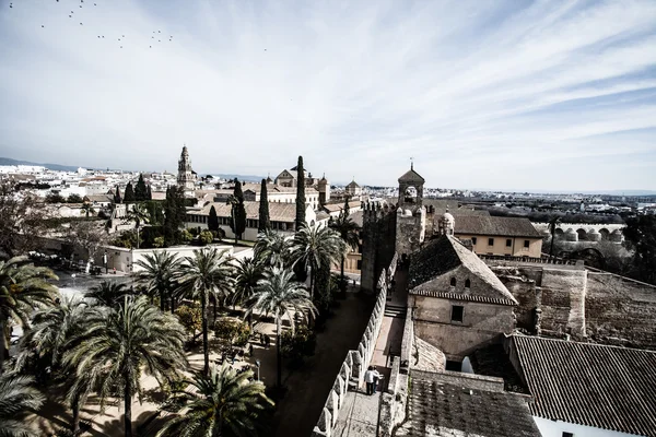 Weergave van alcazar en de kathedraal moskee van cordoba, Spanje — Stok fotoğraf