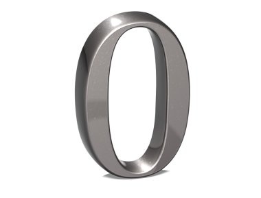 beyaz zemin üzerinde 3D dizi gümüş sayısı