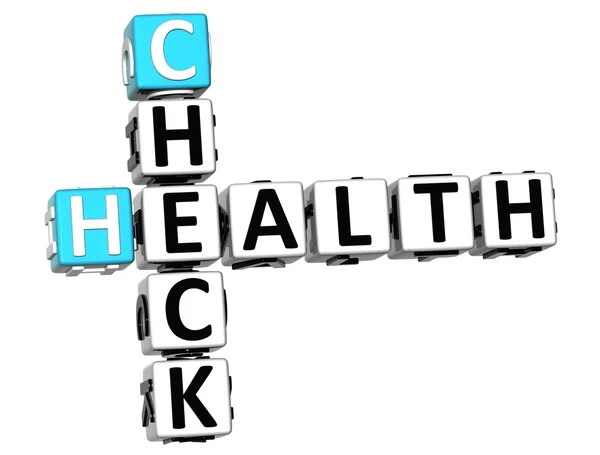 3D Check Health Crucigrama sobre fondo blanco — Foto de Stock