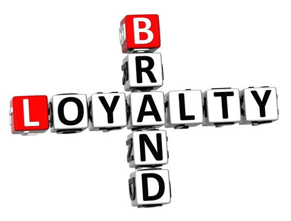 3D Brand Loyalty Crossword — Stock Photo, Image