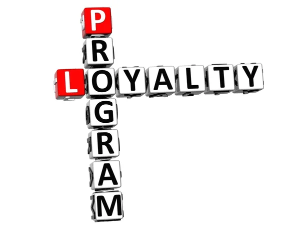 3D Program Loyalty Crossword — Stock Photo, Image