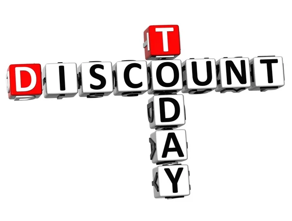 3D Today Discount Crossword — Stock Photo, Image